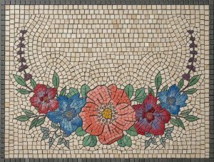 Цветной цветочный мозаичный арт – любой размер