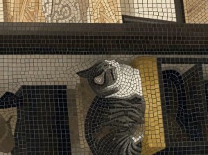 Мозаика с котом в классическом стиле