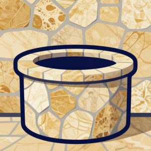 Мозаика «Деревенский каменный колодец» в стиле Opus Incertum