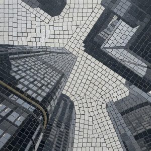 Абстрактная городская архитектура – Мозаика 100×100 см