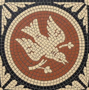 Классическая мозаика «Голубь с оливковой ветвью»