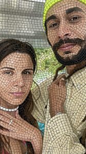 Мозаичный портрет пары – Классический AI стиль