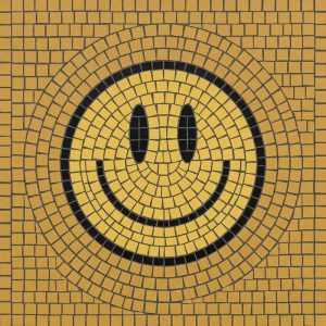 Мозаика Смайлик Желтый – 100×100 см