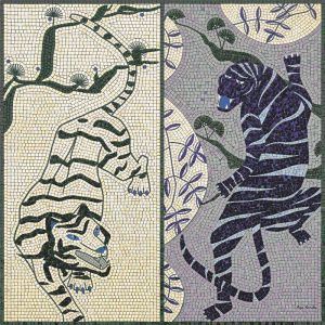 Мозаика «Два Тигра» — Стиль MELTI