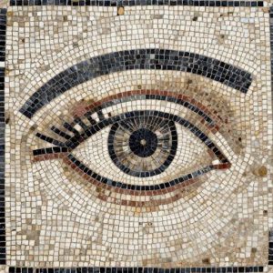 Handcrafted Opus Tessellatum Eye Mosaic Art