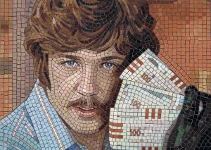 Mosaic Portrait of a Wealthy Man with Cash