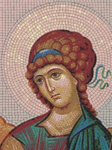 Classical Mosaic Portrait of a Serene Figure