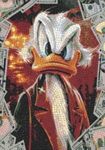 Scrooge McDuck Mosaic Art – Wealth and Determination