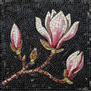 Мозаика «Цветущая магнолия» в стиле Opus Tessellatum
