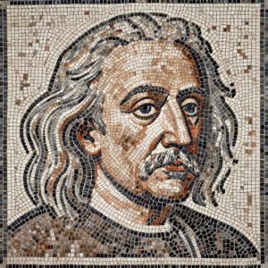 Мозаичный портрет Альберта Эйнштейна – Opus Tessellatum
