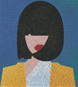 Мозаика MELTI: Портрет девушки в желтом жакете
