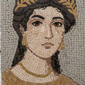 Classical Mosaic Portrait of a Noble Woman