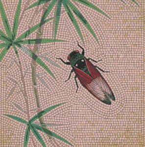Мозаика «Цикада на бамбуке» — MELTI