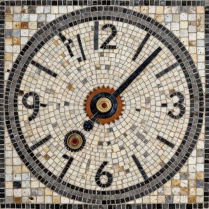 Time Mechanism Mosaic Art – Opus Tessellatum Style