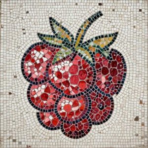 Handcrafted Strawberry Mosaic Art – Opus Tessellatum