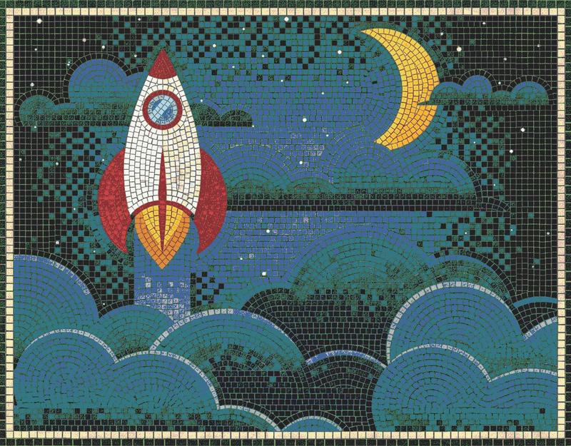 Space Journey Mosaic Art