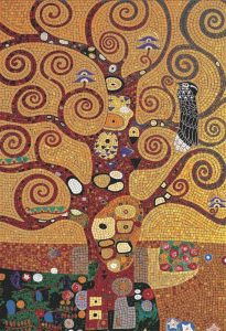 Мозаика «Золотые вихри и птица» | MELTI