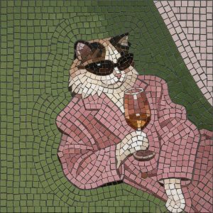 Мозаика «Кот в розовом пиджаке»