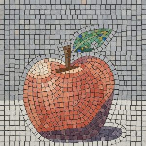 Red Apple Mosaic Art – Classic AI Style