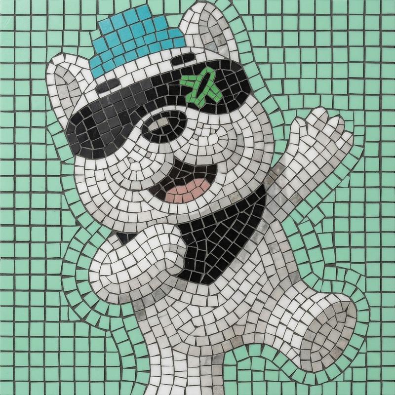 Cool Dog in Sunglasses Mosaic Art