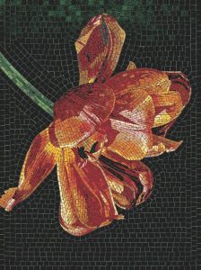 Мозаика «Красный тюльпан» — Элегантное искусство MELTI