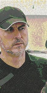 Mosaic Portrait of a Man in a Cap