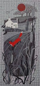 Surreal Red Fox Mosaic Art
