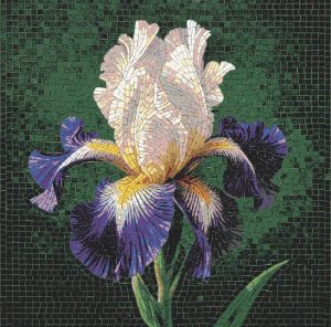 Мозаика «Ирис» — Элегантный цветок в стиле MELTI