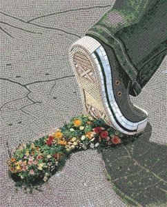 Мозаика Vans: цветущий силуэт