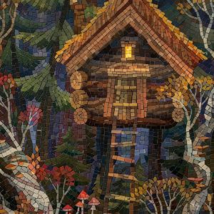 Мозаика «Уютный домик в лесу»