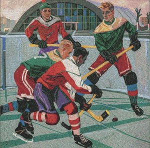 Мозаика «Хоккейный матч» — Динамика спорта