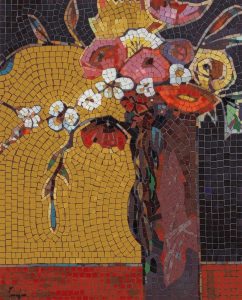 Vibrant Floral Mosaic Art – 60×75 cm