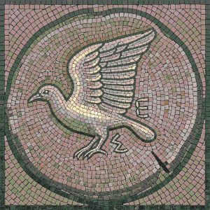 Мозаика «Птица в круге» — 60×60 см | MELTI