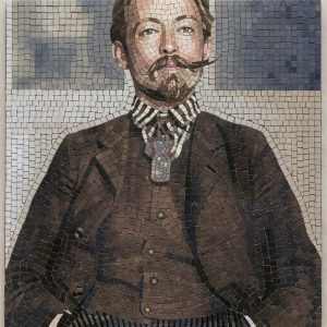 Classic Mosaic Portrait of a Distinguished Gentleman