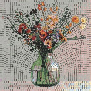 Floral Bouquet Mosaic Art – 50×50 cm