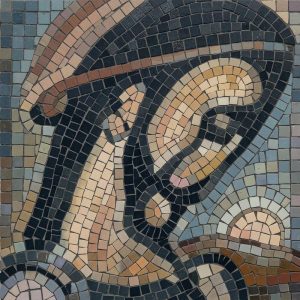 Абстрактный мозаичный портрет в стиле кубизма