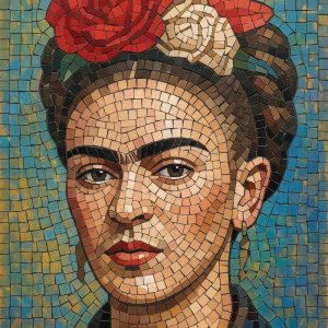 Frida Kahlo Mosaic Portrait – 100×100 cm