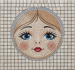 Мозаичный портрет милой девочки