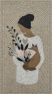 Мозаика «Женщина и лиса»