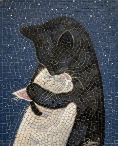 Мозаичная радость: пингвин на звездном небе