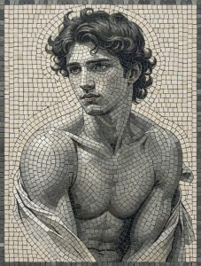 Мозаичный портрет в классическом стиле