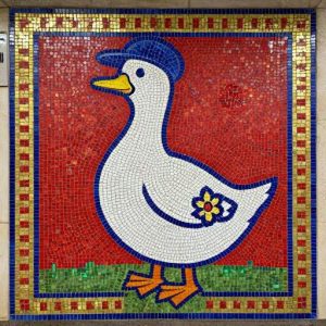 Забавный гусь в бейсболке – Советская мозаика