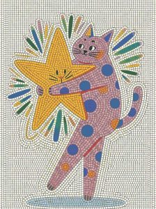 Мозаика «Кот и Звезда» — Яркое искусство MELTI