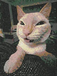 Мозаика «Хитрый кот» — Интерьерная картина 60×80 см