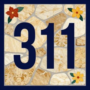 Мозаичная табличка с номером 311 – Opus Incertum