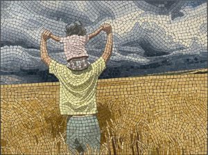 Freedom in the Wheat Field Mosaic Art