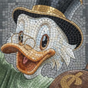 Wealthy Duck Mosaic Art – Classic AI Style