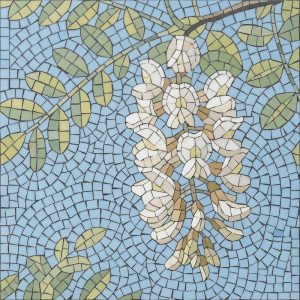 Мозаика «Белая Глициния» – 100×100 см