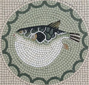 Мозаика «Элегантная рыба» в классическом стиле