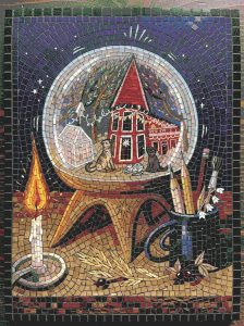 Мозаика «Волшебный шар с домиком и питомцами»